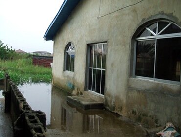 A church located at the pool edge