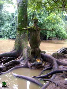 One of the nine worship points along the river