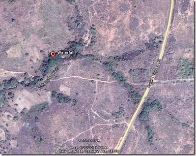 Pankasha waterfall and river location_Igarra