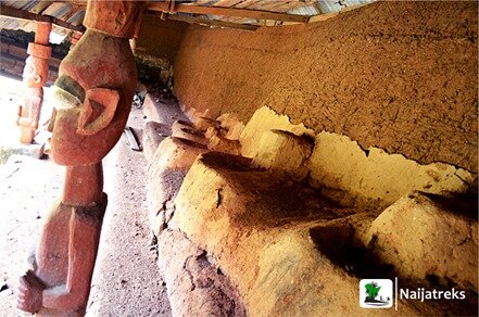 Mud benches on the corridors of the ancient obas palace Idanre_Naijatreks