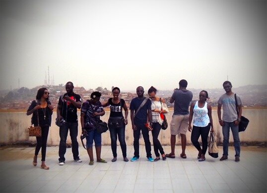 Standing atop Mapo Hall, Ibadan!! Photo Credit: Berry Dakara